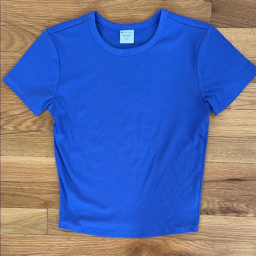Athleta Signature Rib Crop Tee XS